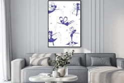 Plakat: Fioletowe wróżki w różnych pozach