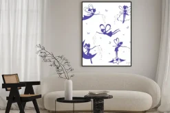 Plakat: Fioletowe wróżki w różnych pozach