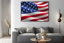 Plakat: Flaga stanów zjednoczonych ameryki