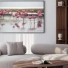 Plakat: Flamingi w wallis bay, namibia, afryka