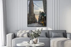 Plakat: Flatiron na tle wieczornego nieba