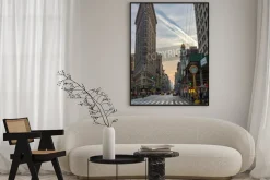 Plakat: Flatiron na tle wieczornego nieba