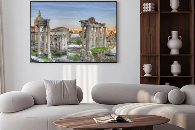 Plakat: Forum romanum zachód słońca hdr