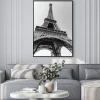 Plakat: Fototgrafia czarno-biała wieża eiffla