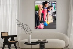 Plakat: Funkcjonalne fitness gym treningu z kettlebell