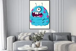 Plakat: Funny niebieski potwór