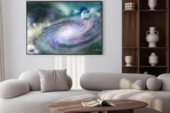 Plakat: Galaktyka spiralna w uniwersum