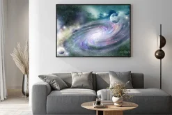Plakat: Galaktyka spiralna w uniwersum