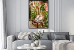 Plakat: Ganek w małej miejscowości we włoszech w okresie letnim, umbria