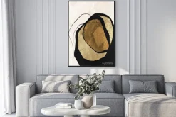 Plakat: Geometryczna abstrakcja w nowoczesnym stylu