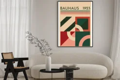 Plakat: Geometryczna abstrakcja w stylu bauhaus