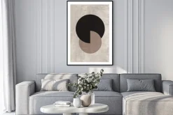 Plakat: Geometryczne kształty na teksturowym tle