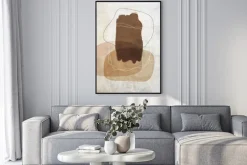 Plakat: Geometryczne kształty w motywie abstrakcyjnym