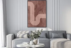 Plakat: Geometryczne linie na betonowym tle