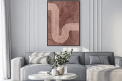 Plakat: Geometryczne linie na betonowym tle