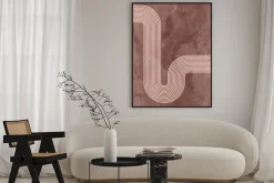 Plakat: Geometryczne linie na betonowym tle