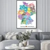 Plakat: Germany high detailed vector map (colored by states and administrative
