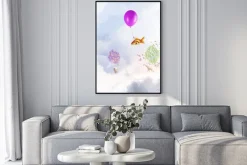 Plakat: Goldfish latać balonem