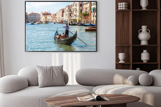 Plakat: Gondola na canal grande w wenecji