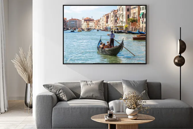 Plakat: Gondola na canal grande w wenecji