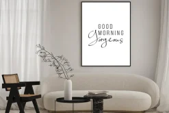 Plakat: Good morning gorgeous napis na białym tle