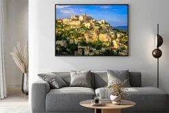 Plakat: Gordes medieval village sunset view, france