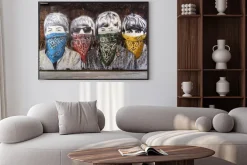 Plakat: Graffiti z zespołem the beatles