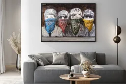 Plakat: Graffiti z zespołem the beatles