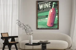 Plakat: Grafika retro z butelką