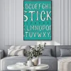 Plakat: Graphic handmade type made of stylized wooden sticks. white on