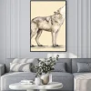 Plakat: Grawerować ilustracja wilk