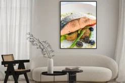 Plakat: Grillowany stek z łososia z pesto