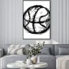 Plakat: Grunge basketball doodle