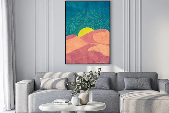 Plakat: Grunge desert dunes