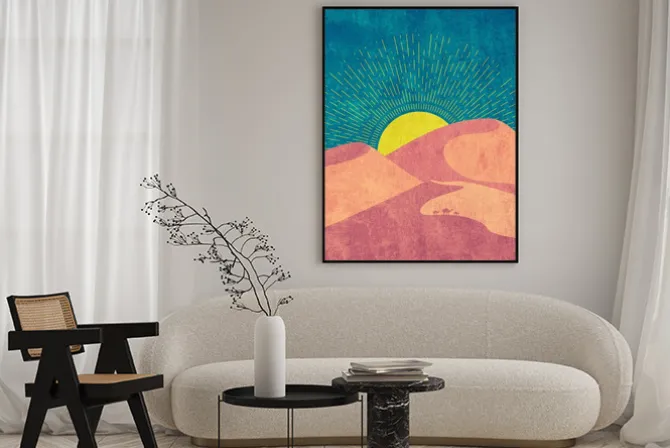 Plakat: Grunge desert dunes