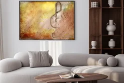 Plakat: Grunge klucz wiolinowy musical plakat