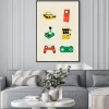 Plakat: Gry w stylu retro