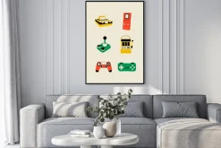 Plakat: Gry w stylu retro