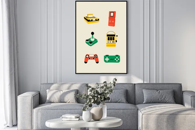 Plakat: Gry w stylu retro