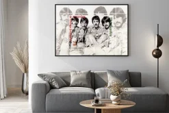 Plakat: Gwinea - około 1996: the beatles - 1960 słynny musical grupą