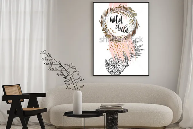 Plakat: Hand drawn vector typography poster - inspirational quote wild