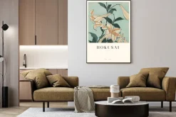 Plakat: Hokusai reprodukcja lilie trąbkowe