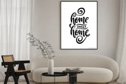 Plakat: Home related poster. vector vintage typography.