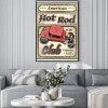 Plakat: Hot rod custom car poster