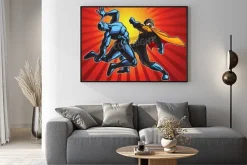 Plakat: Idolem i cholerny ninja temu bitwa.