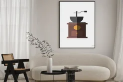 Plakat: Ikona kawy projektowania