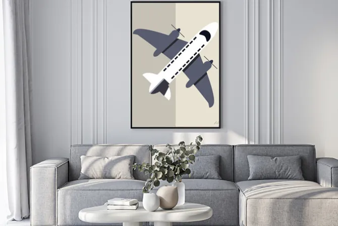 Plakat: Ikona samolotu projektowania