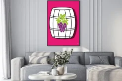 Plakat: Ikona wino wzór