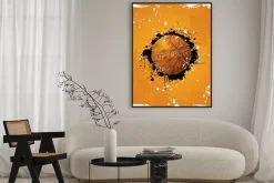 Plakat: Illustration of basketball on abstract grungy background