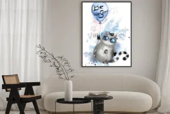 Plakat: Ilustracja ładny kot w stylu rocker, z okrągłymi okularami i